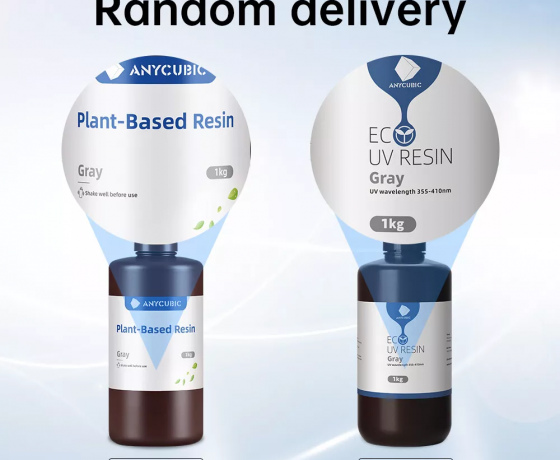 Фото 4 - Сіра Еко Фотополімерна смола | Anycubic Eco Grey 1кг