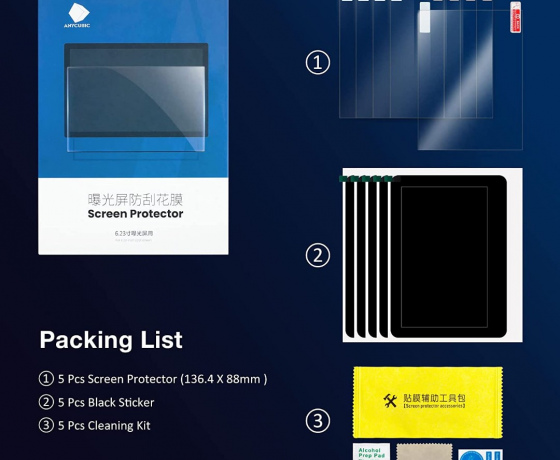 Фото 2 - 5шт. Плівка захисна для екрана Anycubic Photon Mono,Mono SE,Photon Mono 4K,Photon, Photon s,Photon Ultra,Photon D2 136.4 × 88 mm