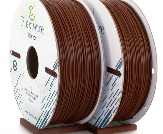 Фото 2 - PLA пластик Plexiwire для 3D принтера коричневый 400м/1.185кг/1.75мм