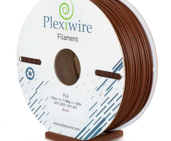 Фото 3 - PLA пластик Plexiwire для 3D принтера коричневый 400м/1.185кг/1.75мм