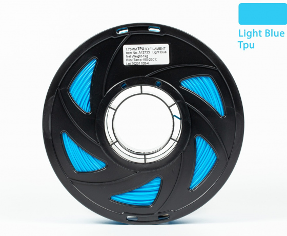 Фото 3 - TPU Filament (пластик) для 3D принтера Голубой 1кг, 1.75мм