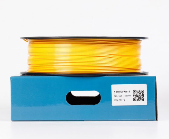 Фото 2 - Жовто-золотистий Пла Пластик Шовковий \ PLA SILK Yellow-Gold 1кг | 1.75мм | 330м